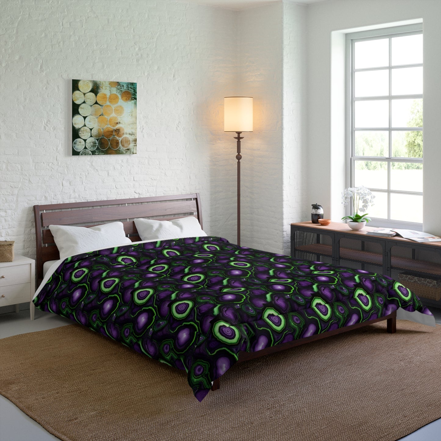 Amethyst & Lime Fracture Comforter