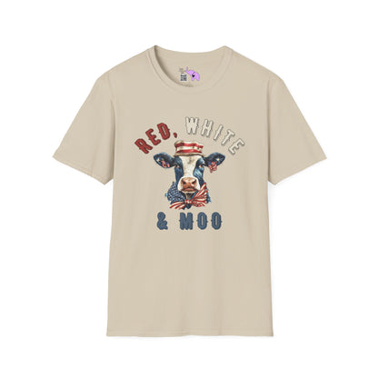 Red, White, & Moo Adult T-shirt