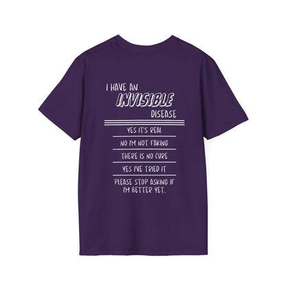 I'm An INVISIBLE Warrior Invisible Illness Adult T-shirt