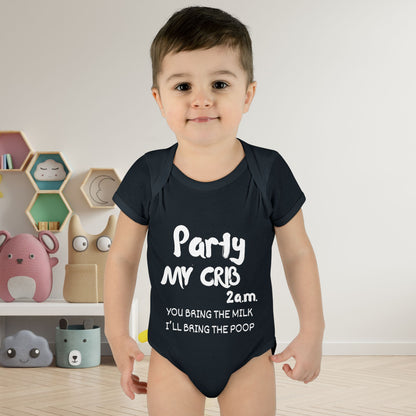 Party My Crib 2AM Infant Baby Rib Bodysuit