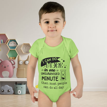 I Can Do More In One Unsupervixed Minute... Infant Baby Rib Bodysuit