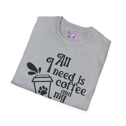 All I Need is Coffee and My Dogss Adult T-shirt