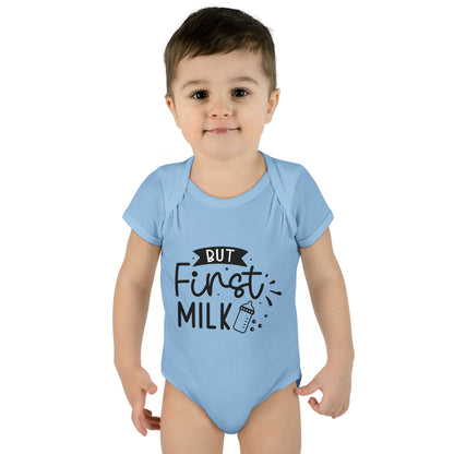 But First Milk Infant Baby Rib Bodysuit