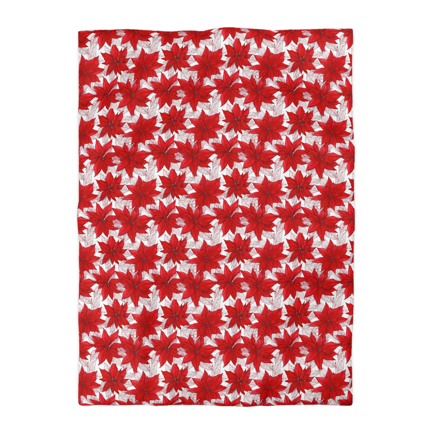 Christmas Blossom Sketch Microfiber Duvet Cover