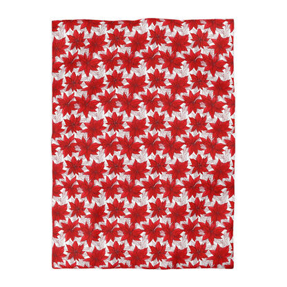 Christmas Blossom Sketch Microfiber Duvet Cover