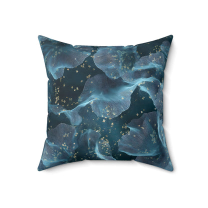 Midnight Sheer & Lace Throw Pillow