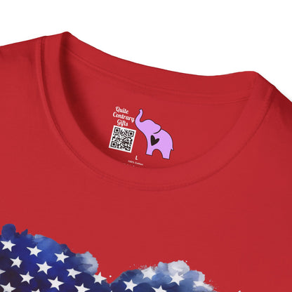 American Flag Heart w/Eagle Adult T-shirt