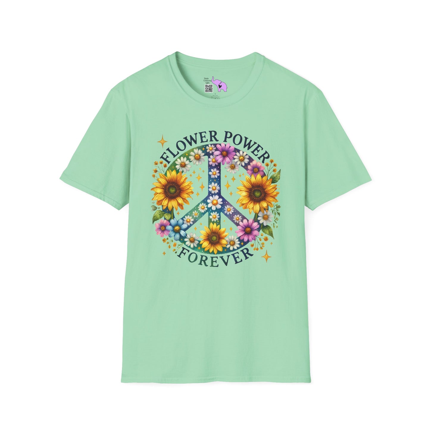 Flower Power Forever Adult T-shirt