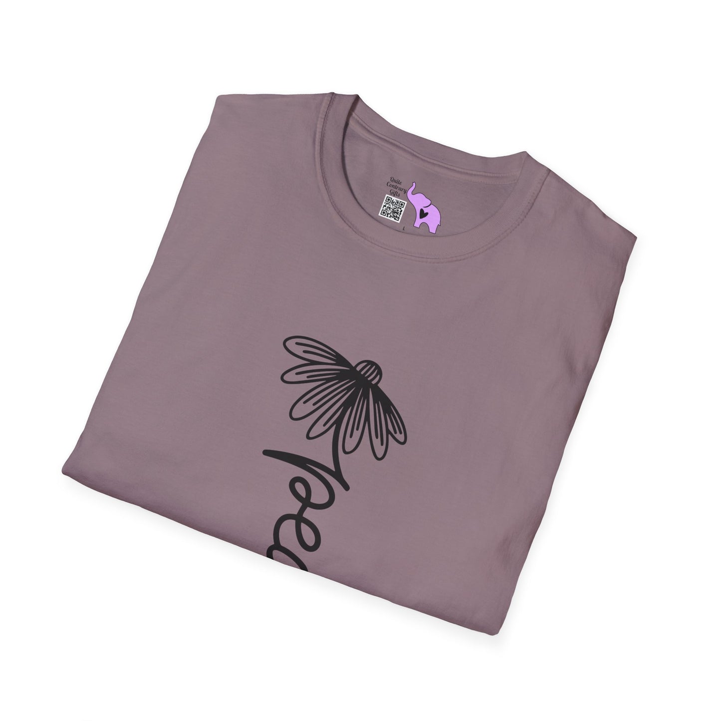 Peace (Vertical, Floral) Adult T-shirt