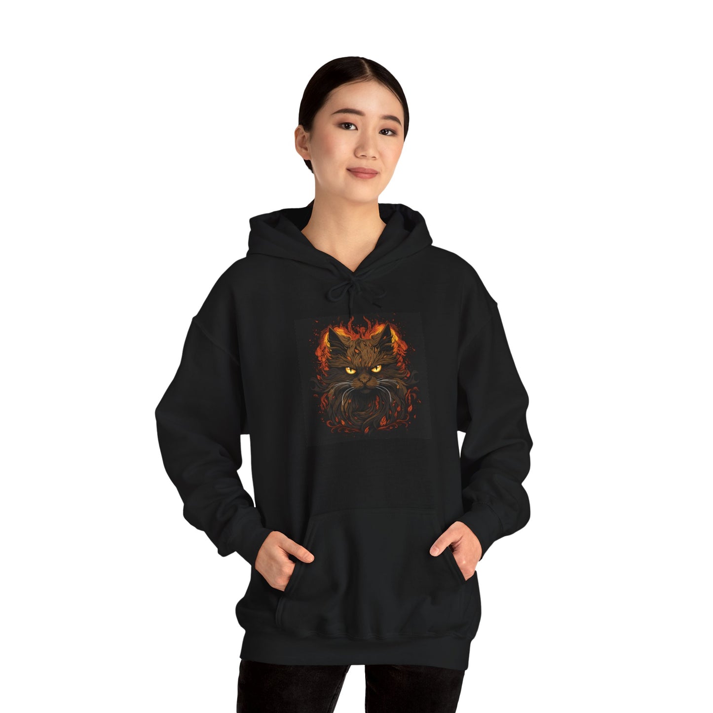 Creepy Black Cats 8 Heavy Blend™ Hooded Sweatshirt