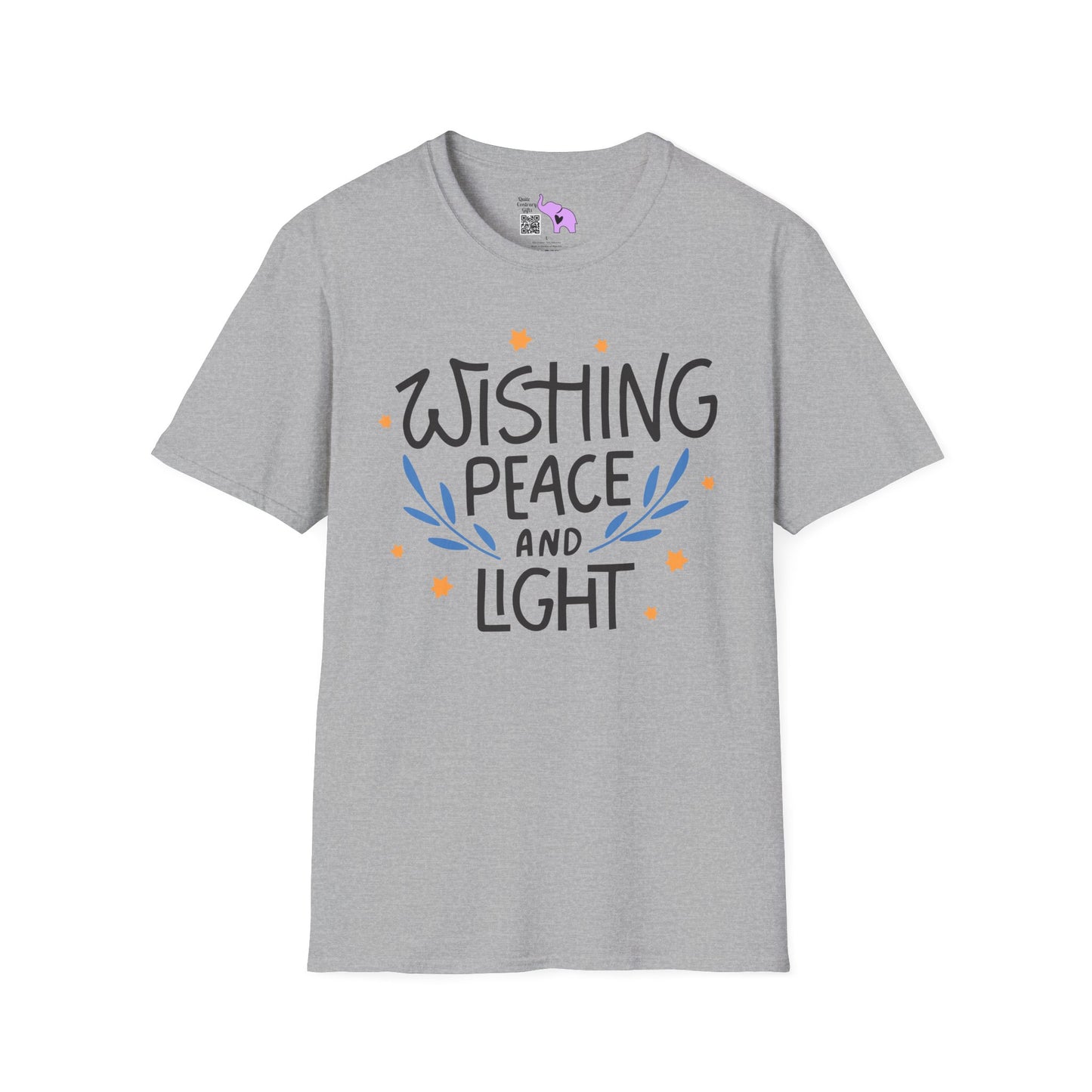 Hanukkah Wishing Peace & Light 3 Adult T-shirt