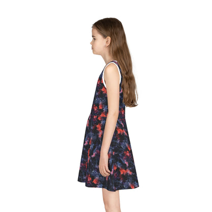 Dark Fantasy Watercolor Girls' Sleeveless Sundress