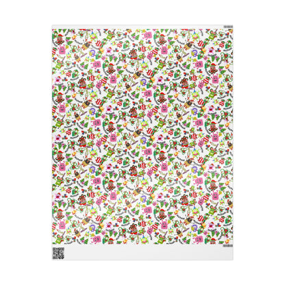 Christmas Monster Custom Name Wrapping Paper (Micheal)