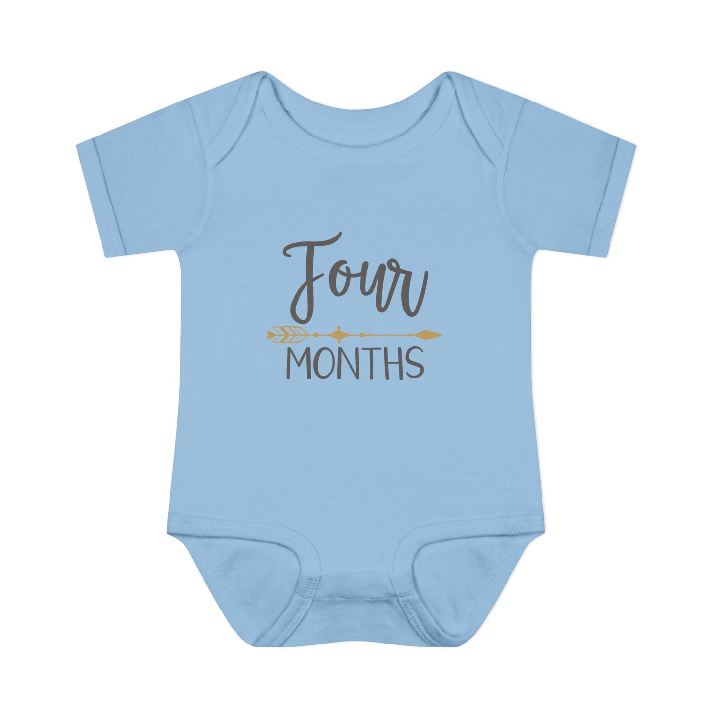 Golden Arrow Milestone Baby Bodysuit-Four Months