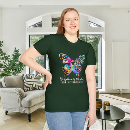 We Believe in Miracles Fight Cancer in All Colors 22 Adult T-shirt