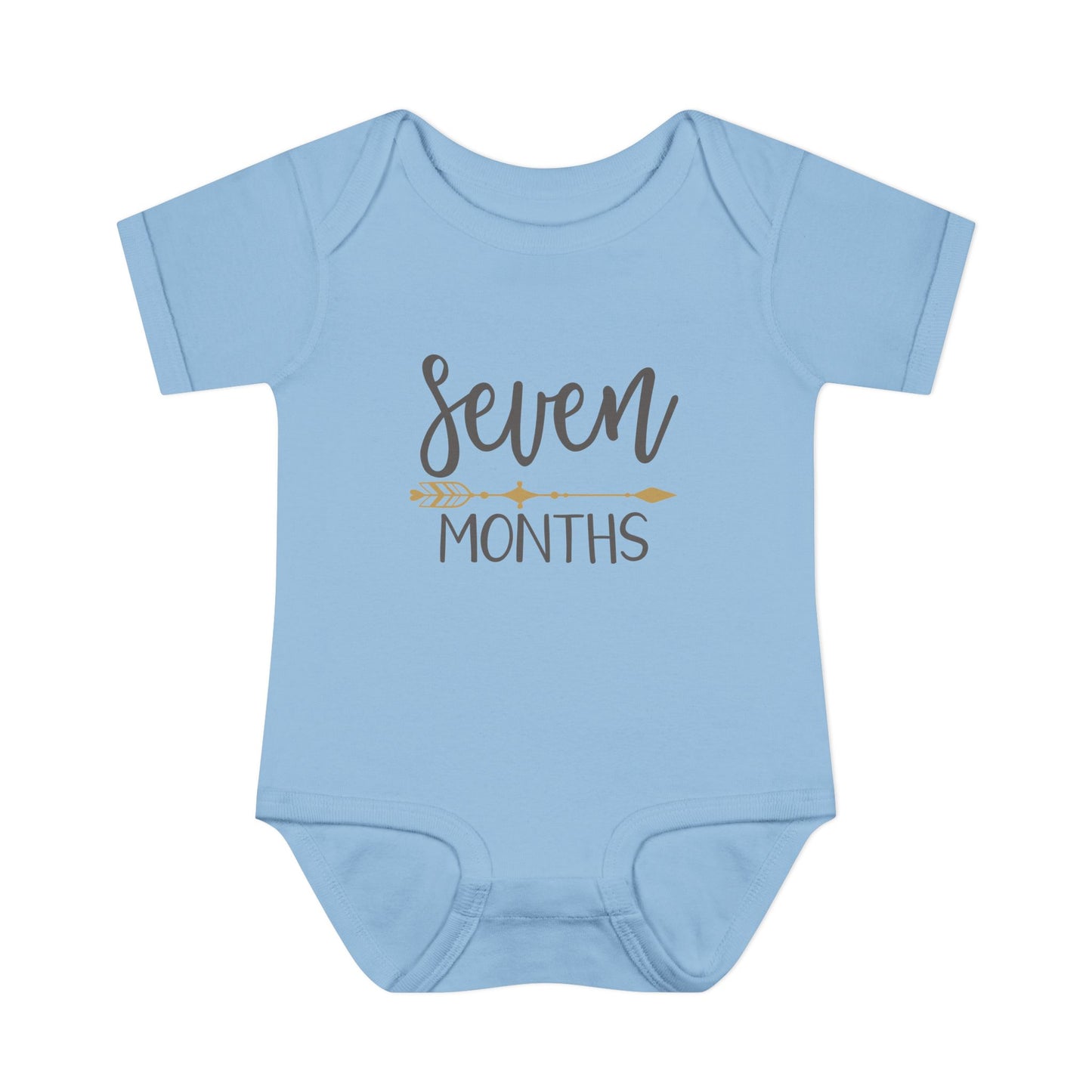 Golden Arrow Milestone Baby Bodysuit-Seven Months