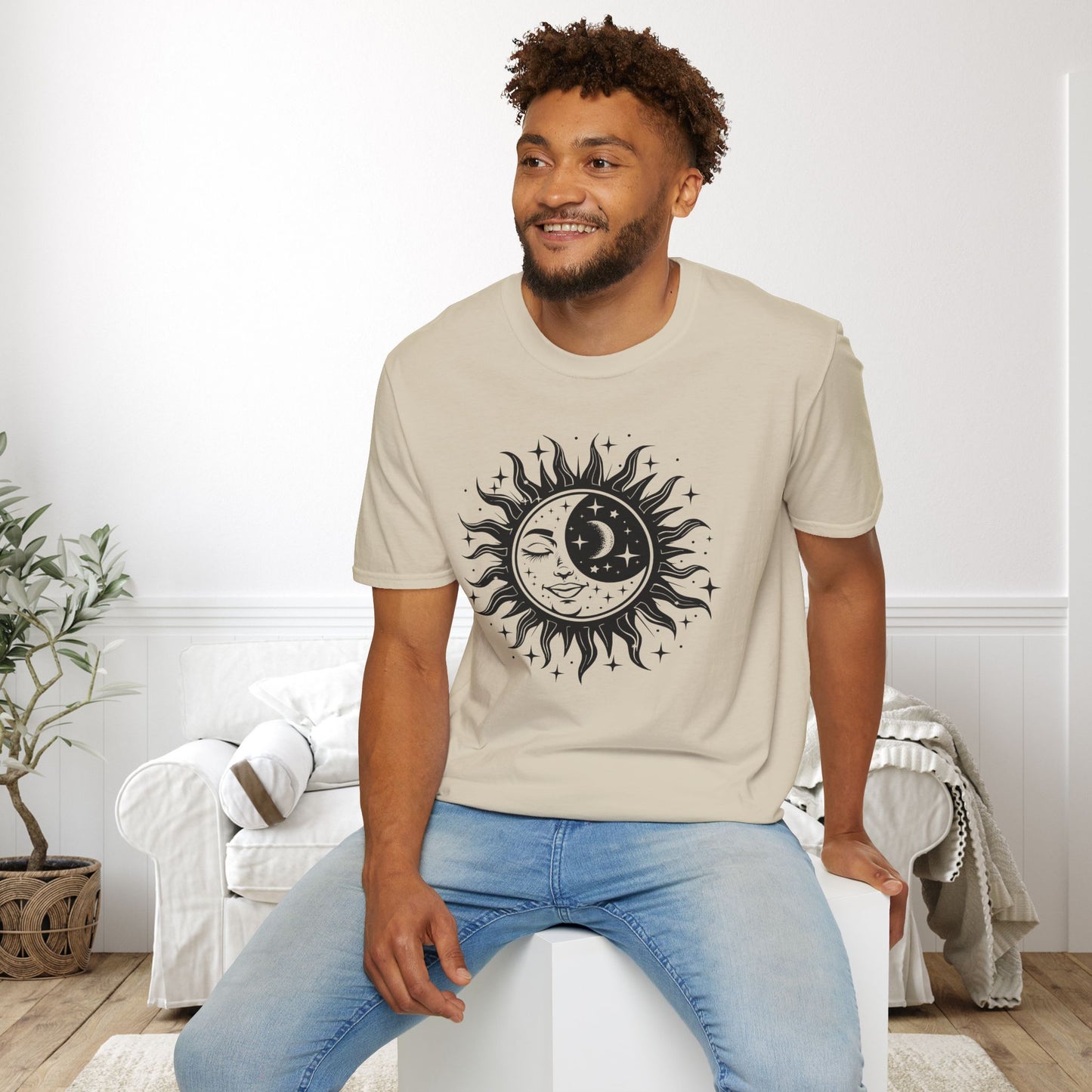 Celestial Sun/Moon Adult T-shirt