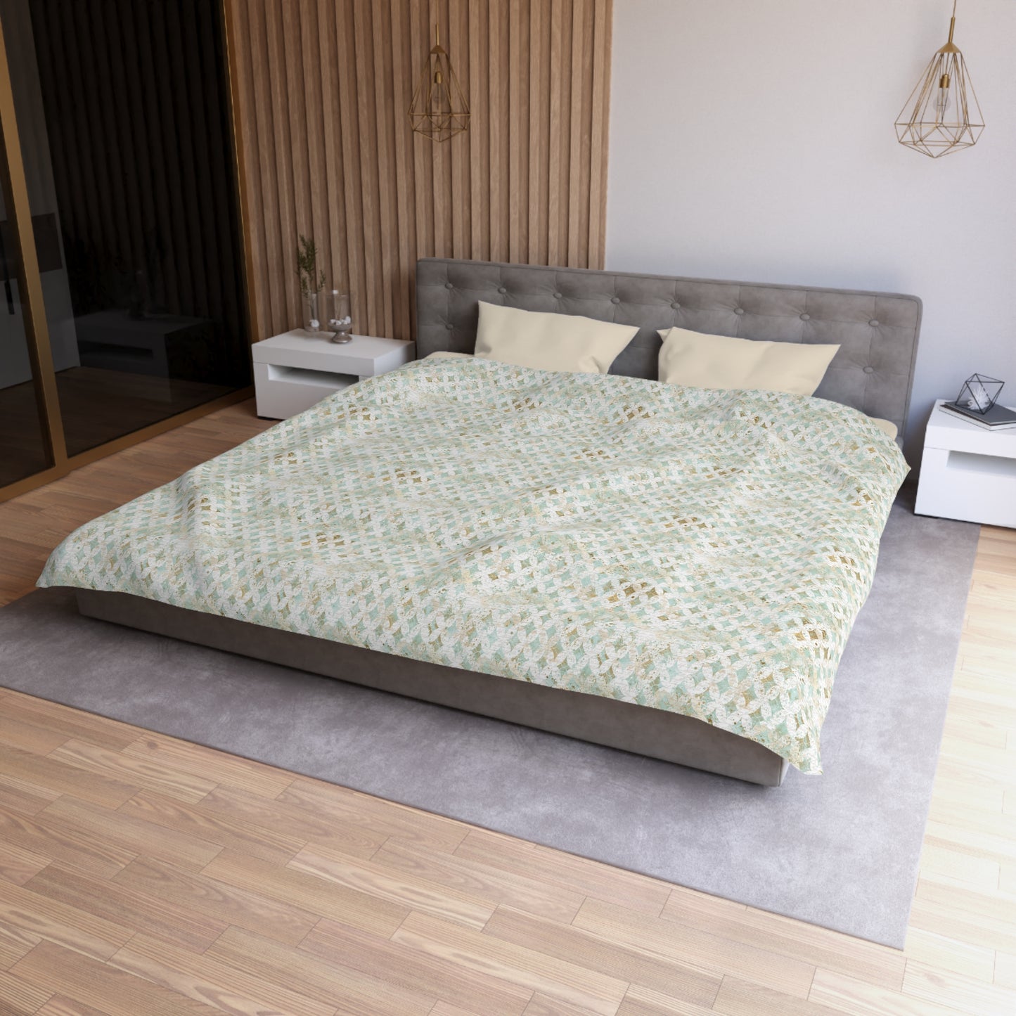 Faded Correspondence Duvet Bedding Set