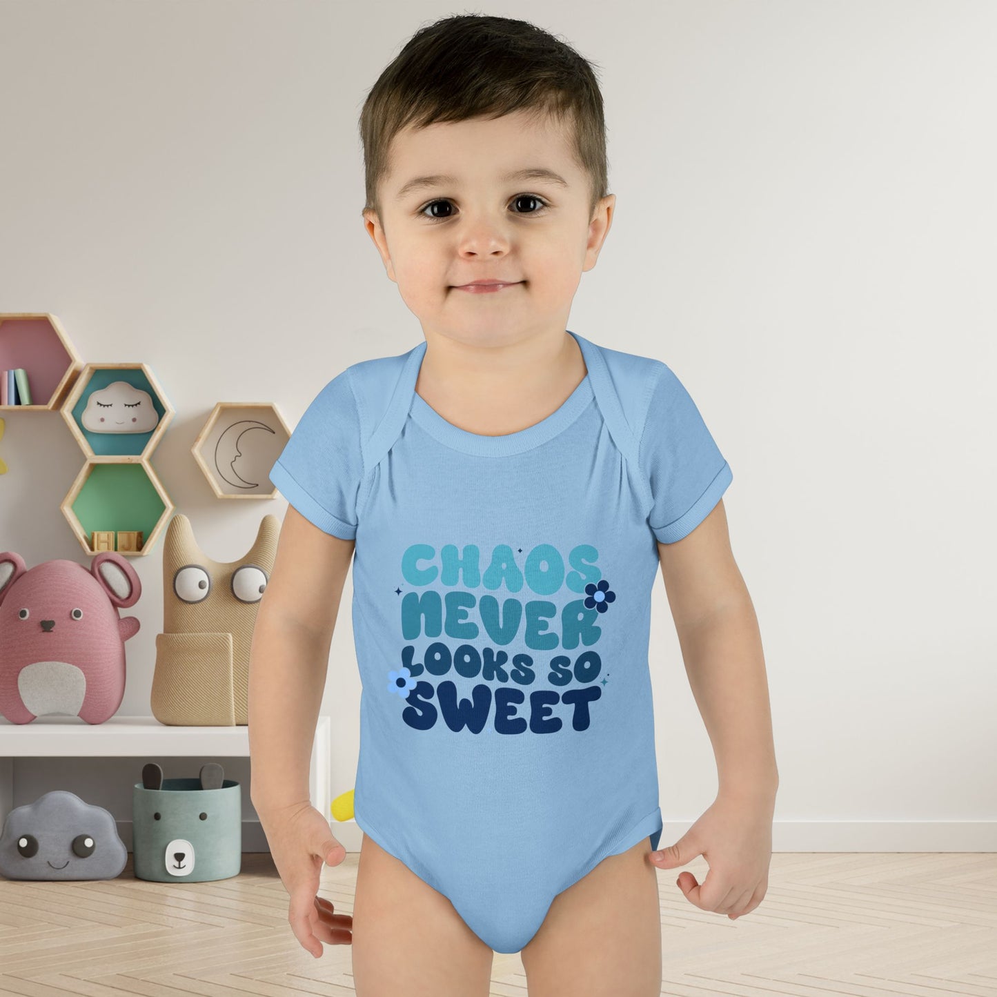Chaos Never Looked So Sweet Infant Baby Rib Bodysuit