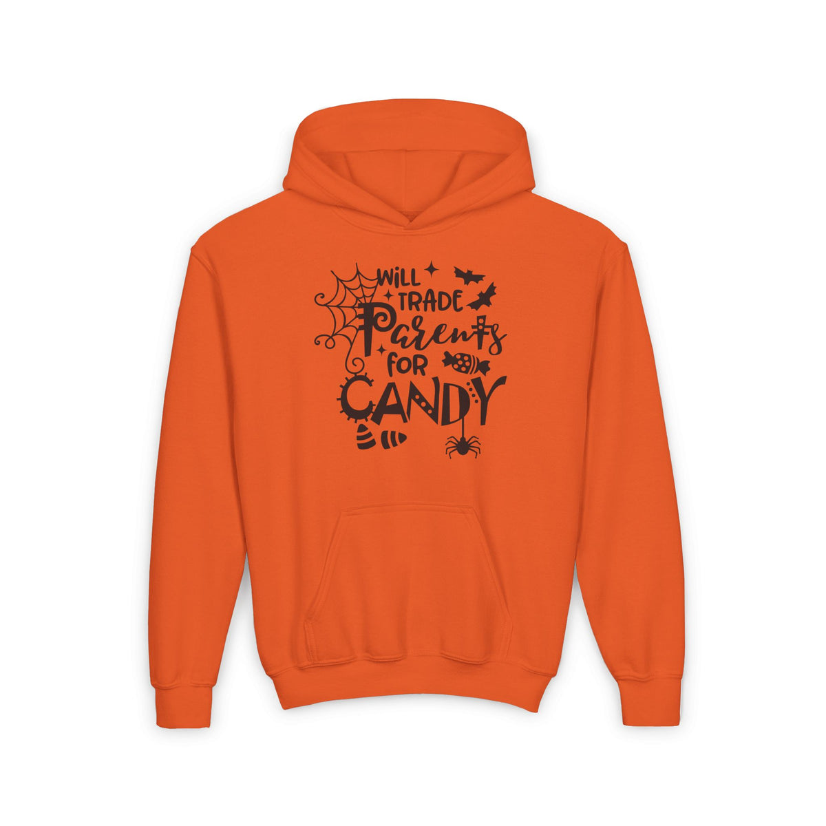 Will Trade Parents For Candy Youth Heavy Blend Hoodie