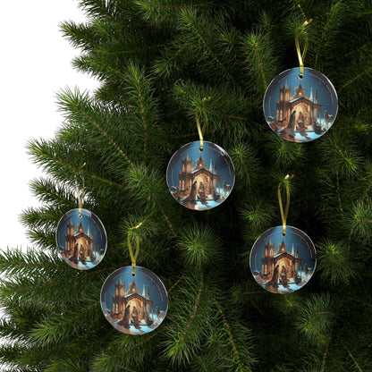 Beautiful Nativity Glass Ornament