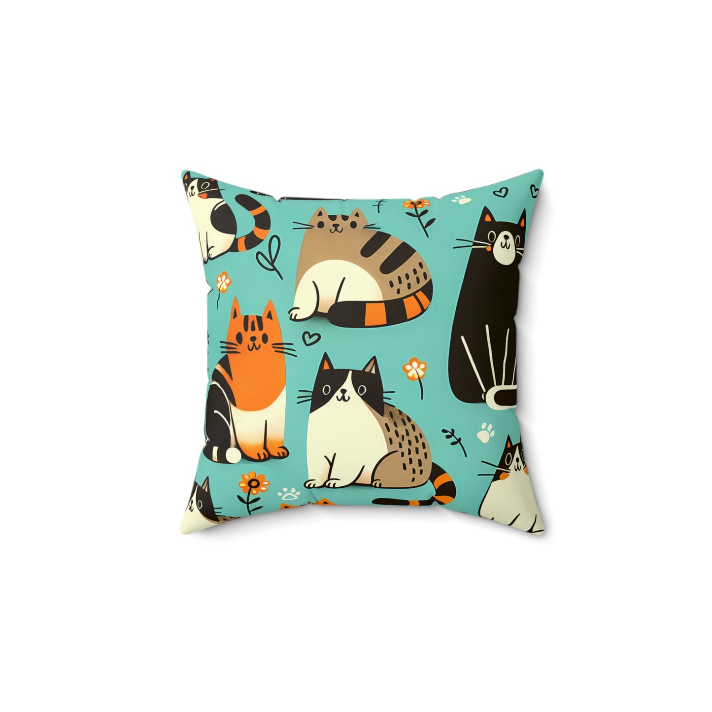 Whimsy Whiskers Throw Pillow
