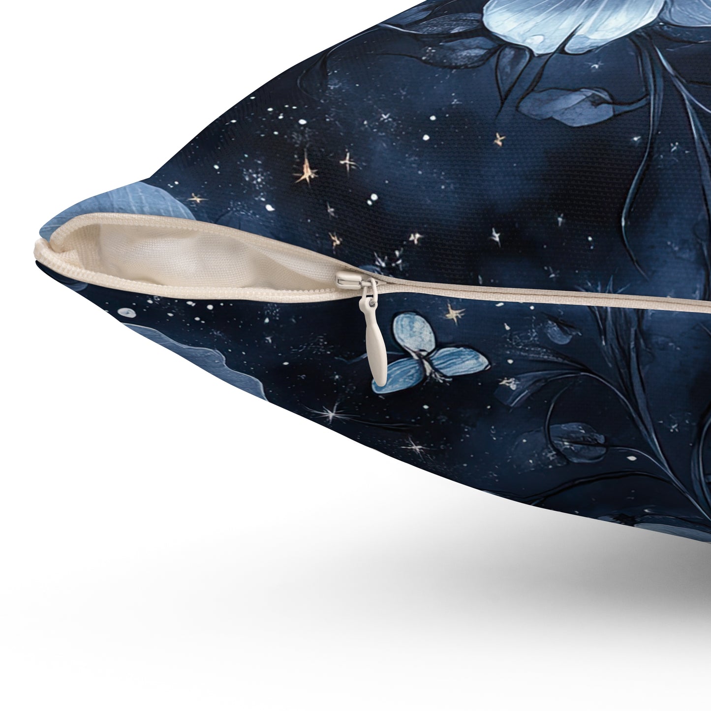 Midnight Blossoms Throw Pillow