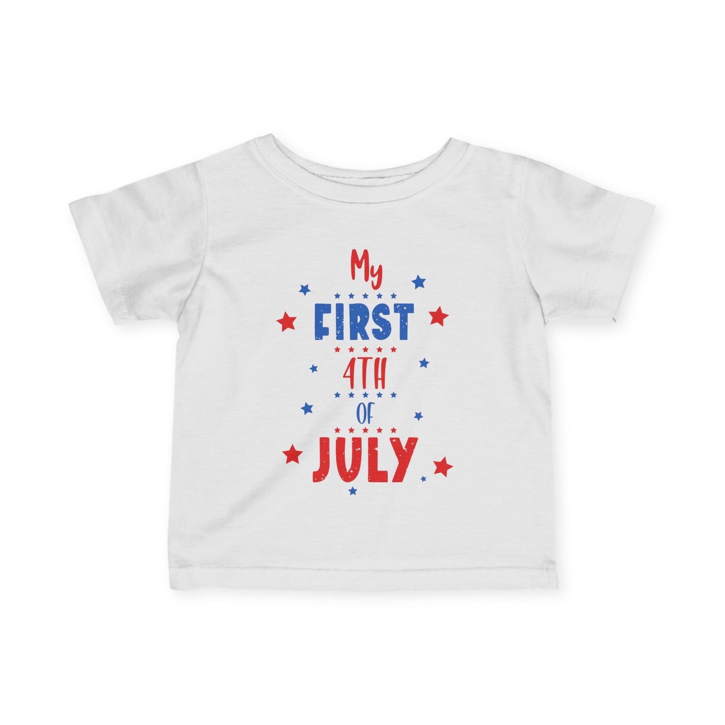 My First 4th of July (Stars) Infant Soft T-Shirt