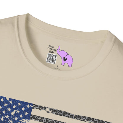 Back The Blue Distressed Flag Adult T-shirt