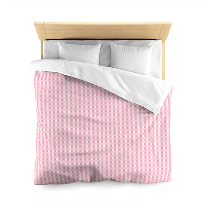 Dreamy Rose Gingham Microfiber Duvet Cover