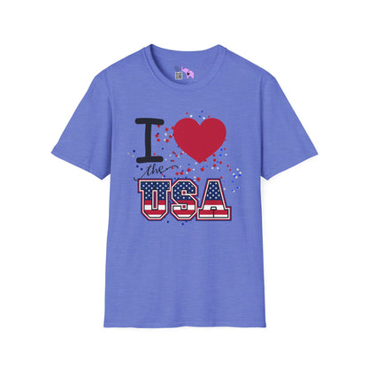 I Love The USA Adult T-shirt