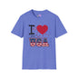 I Love The USA Adult T-shirt