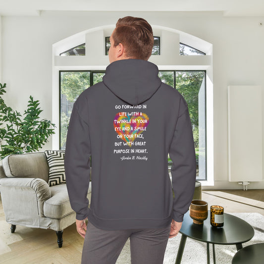 Go With Purpose In Heart Heavy Blend™ Hooded Sweatshirt