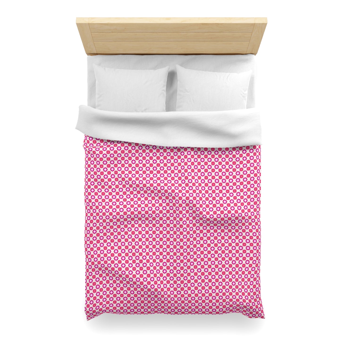 Rosy Star Garden Microfiber Duvet Cover