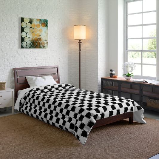 Distorted Check Comforter
