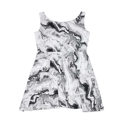 Frost Veil Marble Women's Skater Dress