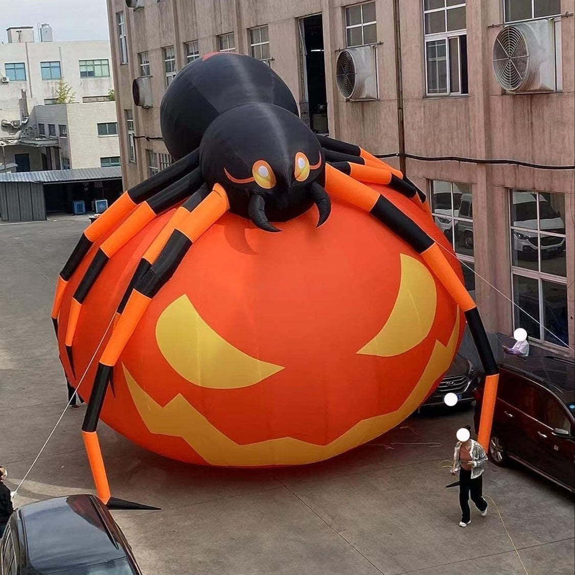 Large Inflatable Pumpkin & Spider