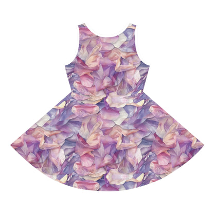 Ethereal Bloomscape Girls' Sleeveless Sundress