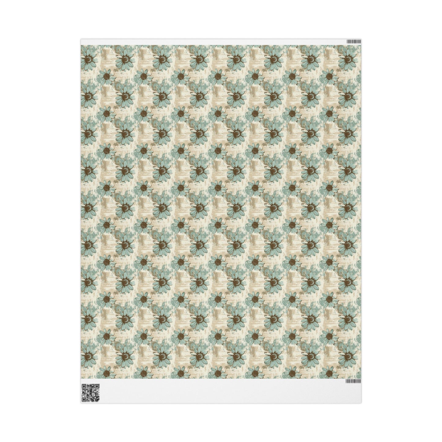 Rustic Teal Daisy Wrapping Paper