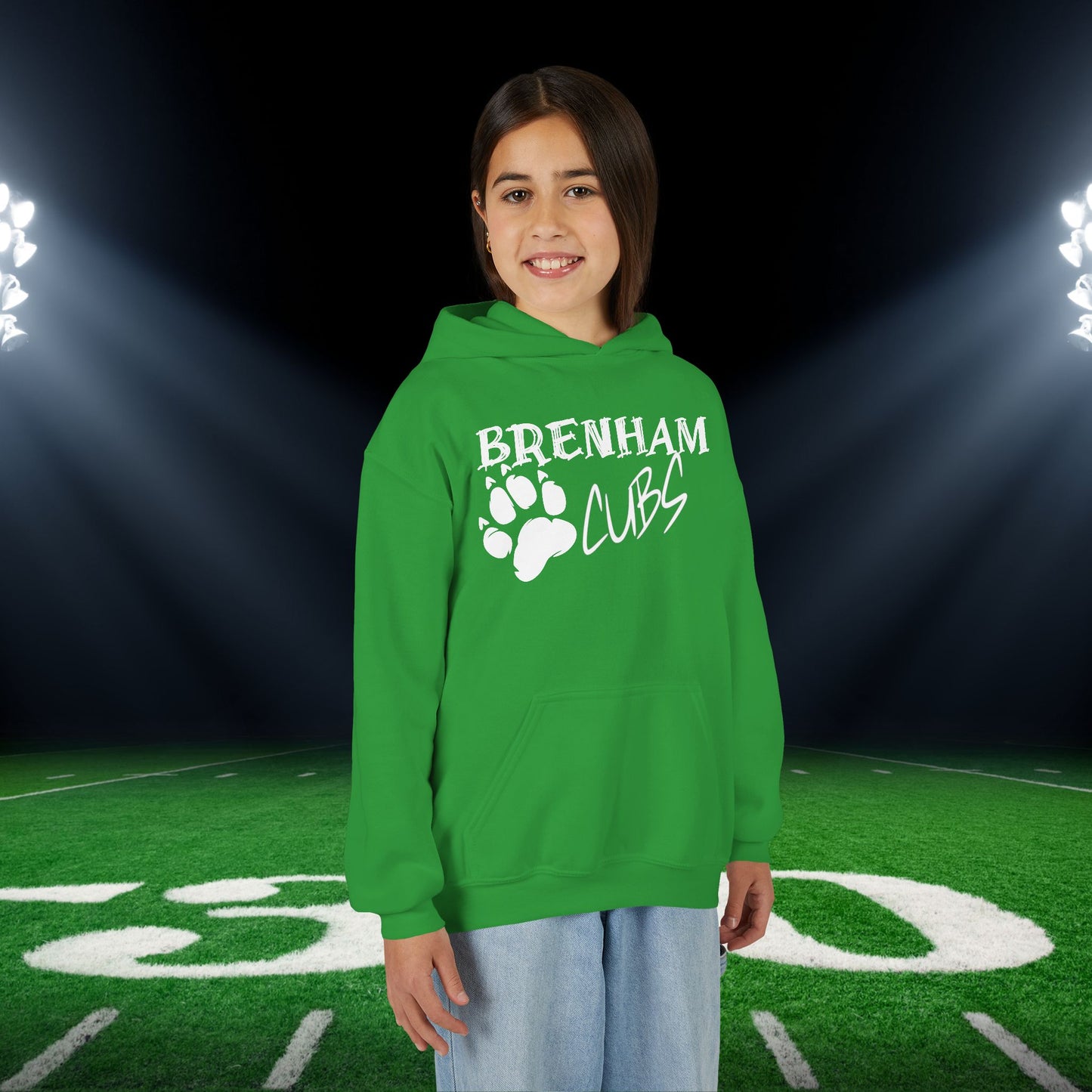 Brenham Cubs w/Claws Youth Heavy Blend Hoodie