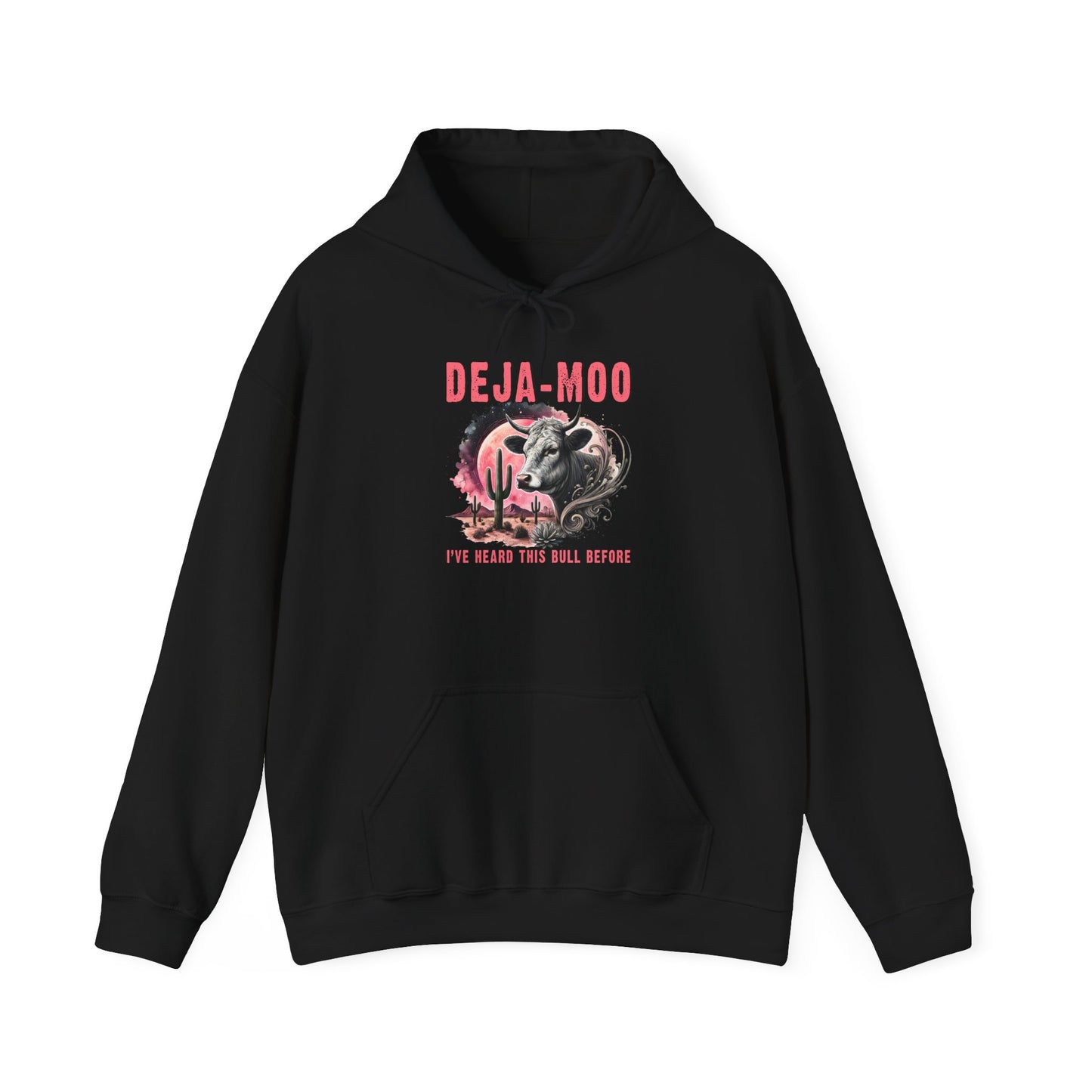 Deja Moo I've Heard This Bull Before Heavy Blend™ Hooded Sweatshirt