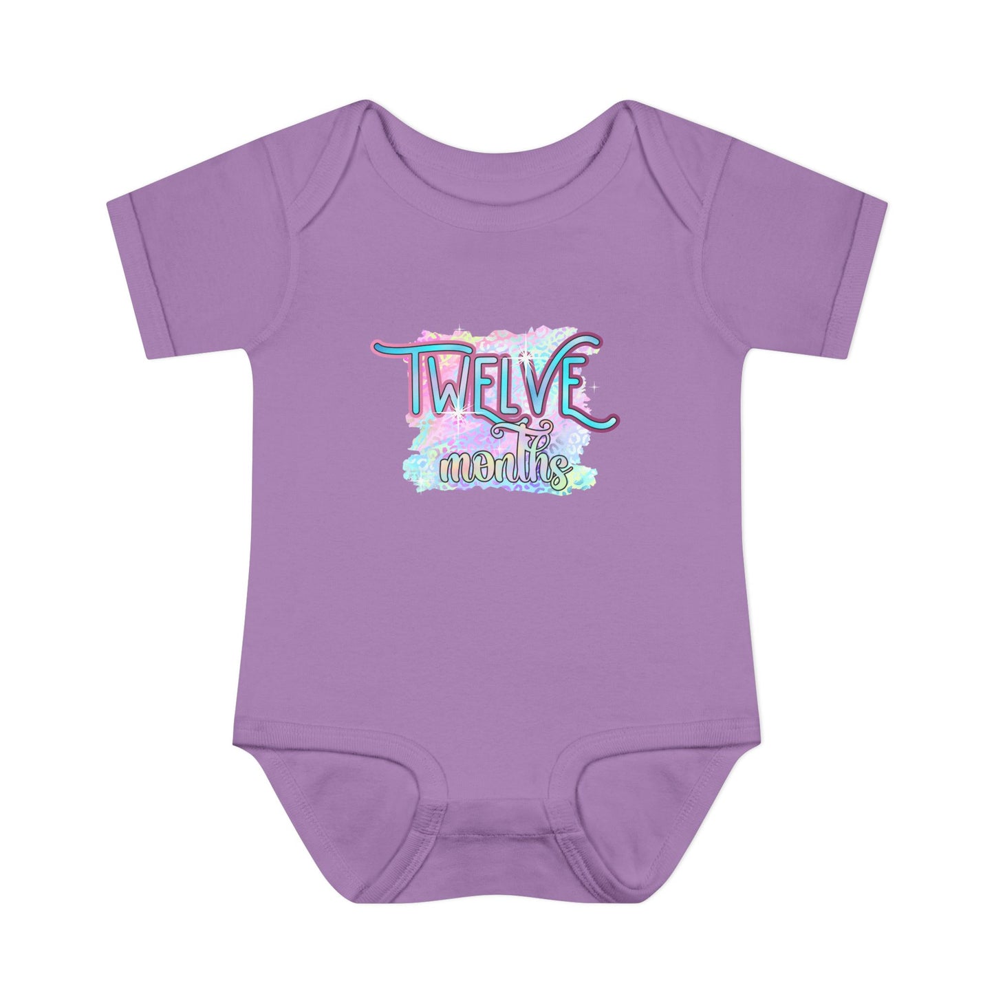 Pastel Wild One Milestone Baby Bodysuit-Twelve Months
