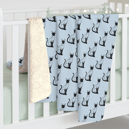 Siamese Charm – Ocean Breeze Fleece Blanket