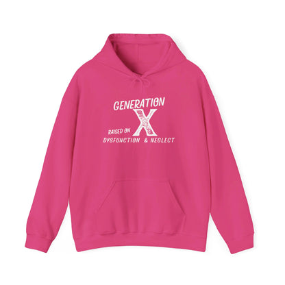 Generation X Raised on Dysfunction & Neglect Heavy Blend™ Hooded Sweatshirt