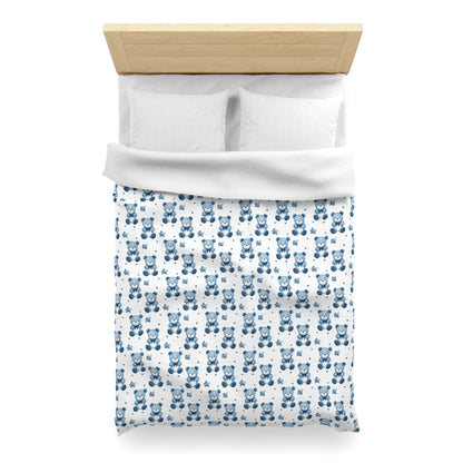 Blue Bear Hugs Microfiber Duvet Cover