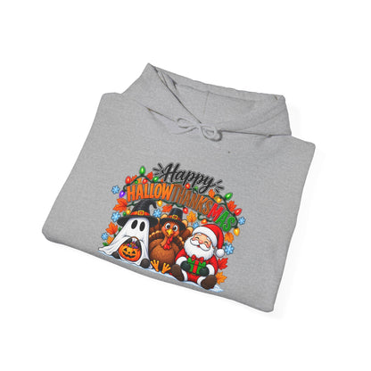 Happy Hallowthanksmas (String Lights) Heavy Blend™ Adult Hoodie