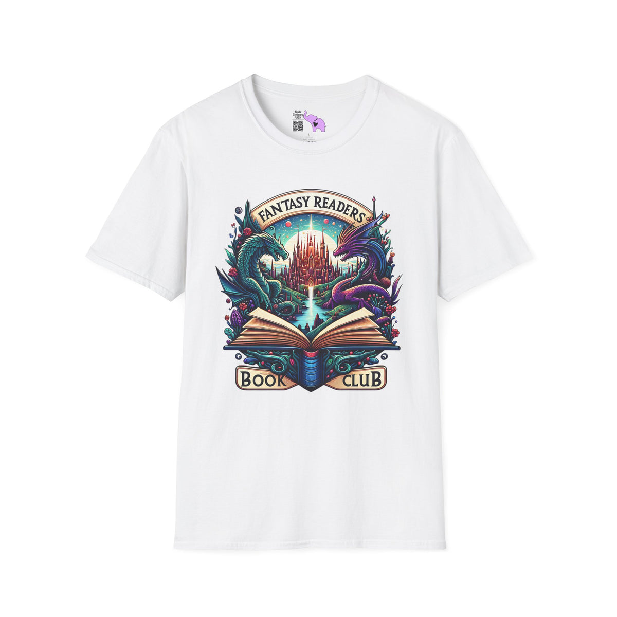 Fantasy Readers Book Club (Dragons) Adult T-shirt