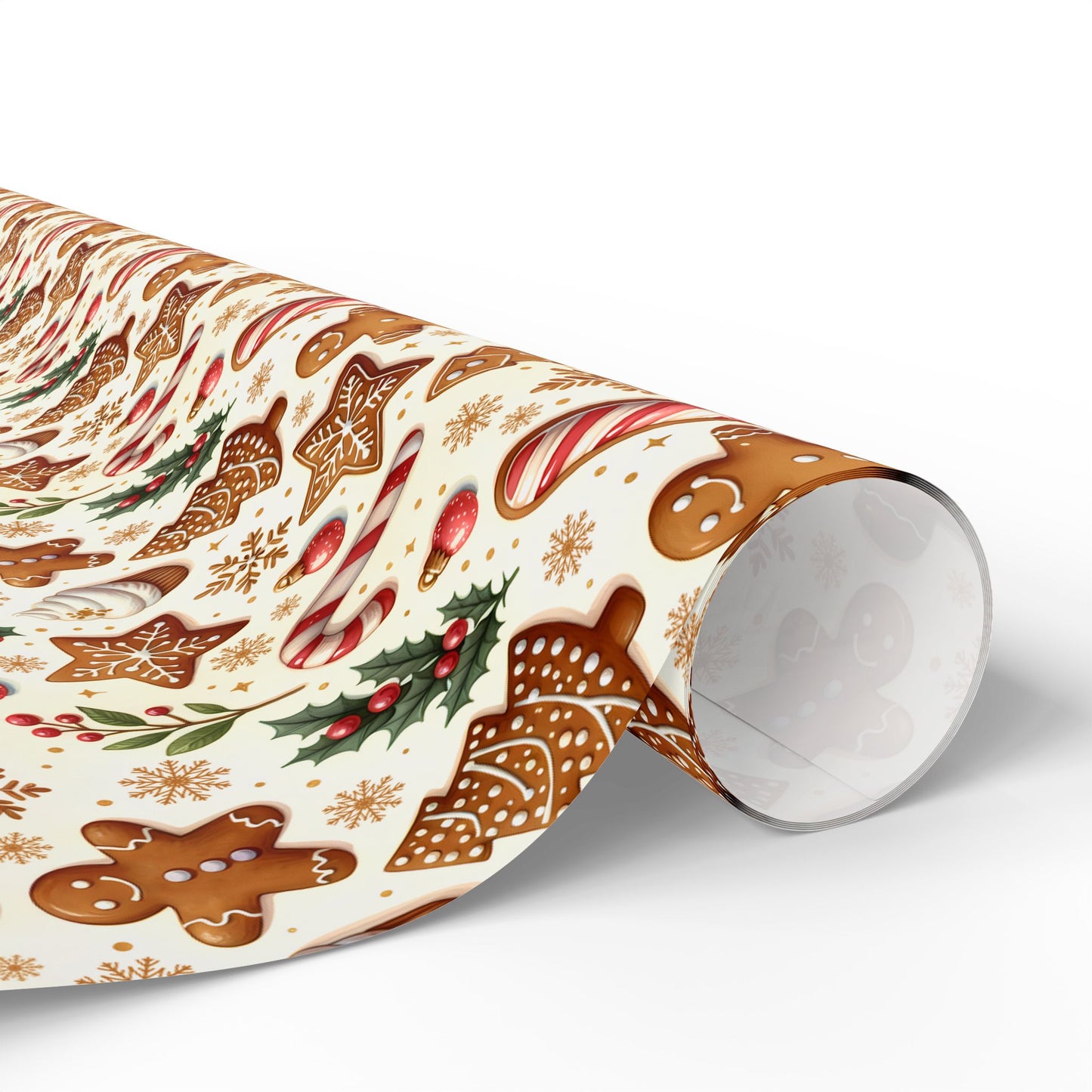 Peppermint & Gingerbread Dreams Wrapping Paper