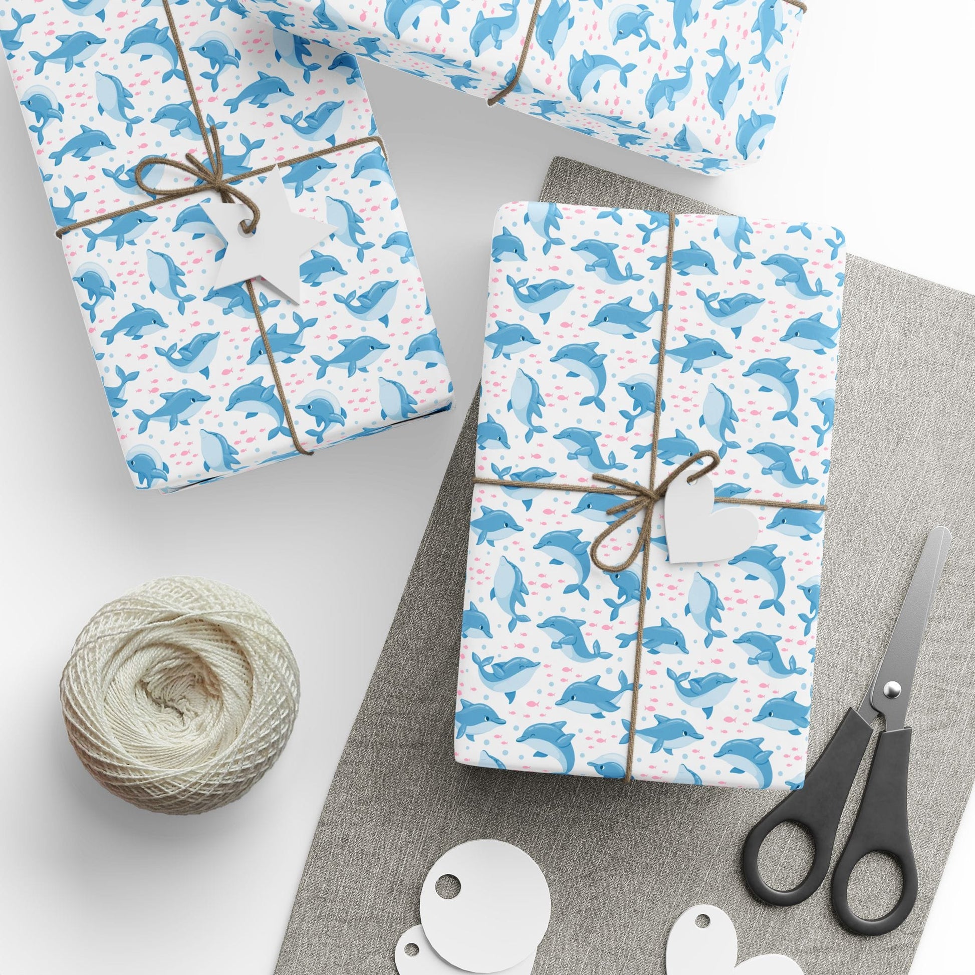 Little Dolphin Splash Wrapping Paper