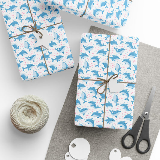 Little Dolphin Splash Wrapping Paper